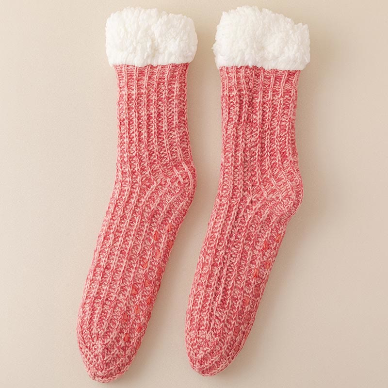 Bequeme dicke Fleece-Hausschuhsocken in Übergröße (2 Paar) - Rose - EU36-44 (US3-10) - image 13