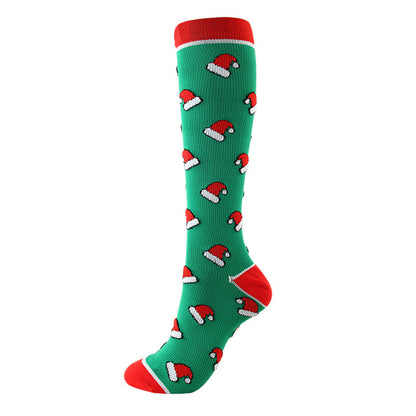 Kniehohe Kompressionsstrümpfe mit Weihnachtsmotiv (6 Paar) - image 12