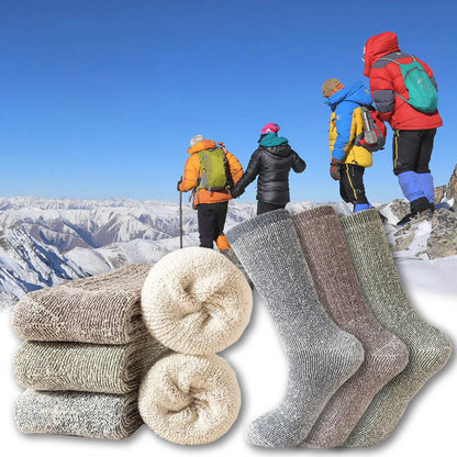 Plus Size Outdoor-Sportsocken aus warmer Wolle (3 Paar) - Mehrfarbig - EU39-45 (US6-11) - image 1