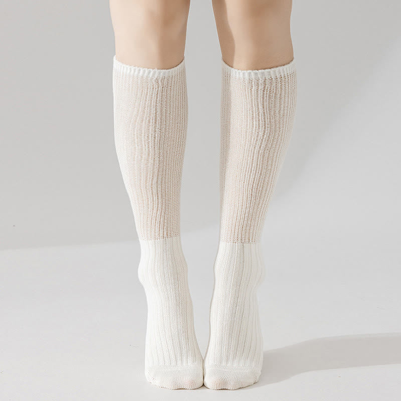 Einfarbige, stylische Slouch-Socken (3 Paar) - image 9
