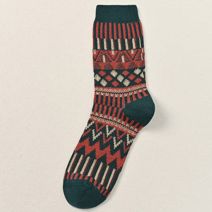 Socken mit Retro-Muster (2 Paar) - Dunkelgrün - EU39-46 (US6-12) - image 7