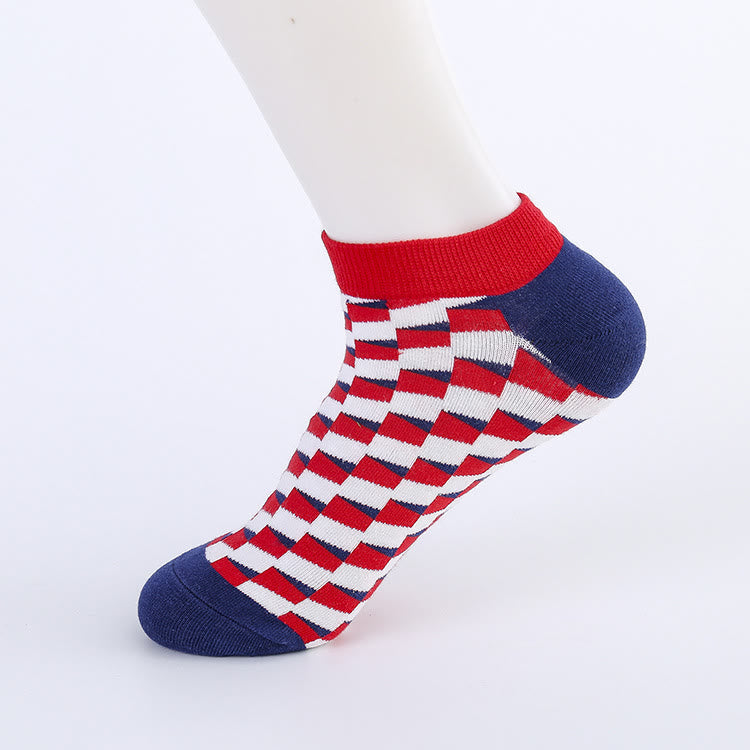 Knöchelsocken mit unregelmäßigen Mustern (5 Paar) - image 2