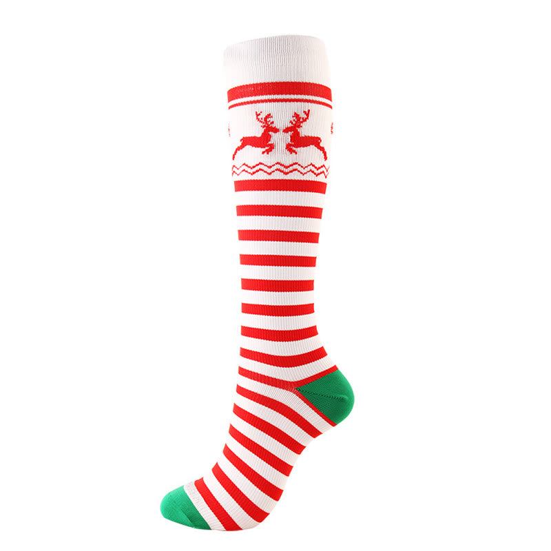 Kniehohe Kompressionsstrümpfe mit Weihnachtsmotiv (6 Paar) - image 10
