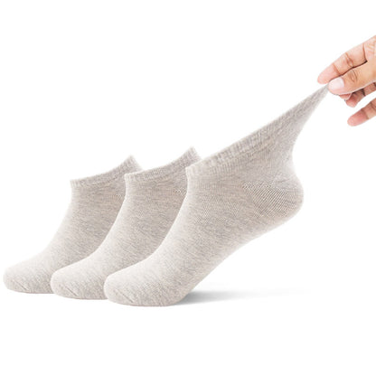 Knöchelsocken aus einfarbiger Baumwolle (3 Paar) - image 0