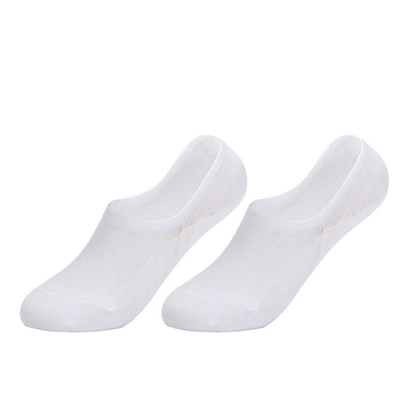 Rutschfeste, unsichtbare Baumwollsocken (4 Paar) - Weiß - EU41-43 (US7,5-9) - image 3