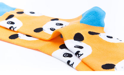 Süße Panda-Crew-Socken in Übergröße (5 Paar)