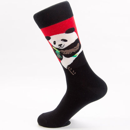 Süße Panda-Crew-Socken in Übergröße (5 Paar)