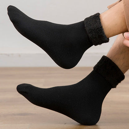 Plus Size einfarbige Fleece-Socken (6 Paar) - image 3