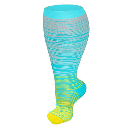 Kompressionsstrümpfe mit hellen Streifen in Übergrößen (2XL–7XL) - image 11