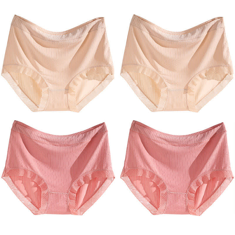Nahtlose Slips mit hoher Taille in Übergröße (4 Paar)