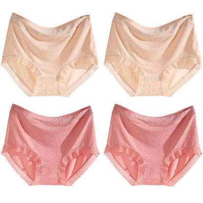 Nahtlose Slips mit hoher Taille in Übergröße (4 Paar)