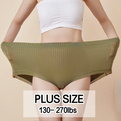 Nahtlose Slips mit hoher Taille in Übergröße (4 Paar)
