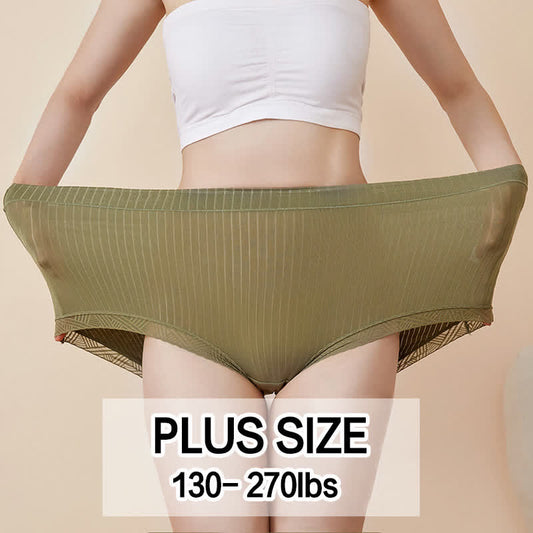 Nahtlose Slips mit hoher Taille in Übergröße (4 Paar)