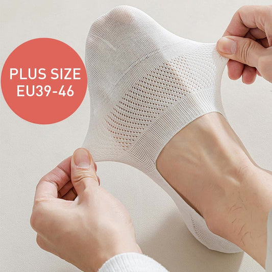 Atmungsaktive Füßlinge aus Netzstoff in Übergröße (5 Paar)