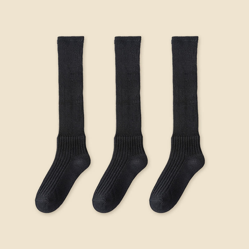 Einfarbige, stylische Slouch-Socken (3 Paar) - Schwarz - EU36-40 (US3-7) - image 19
