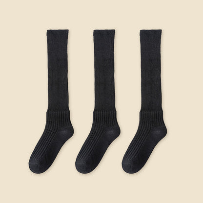 Einfarbige, stylische Slouch-Socken (3 Paar) - Schwarz - EU36-40 (US3-7) - image 19