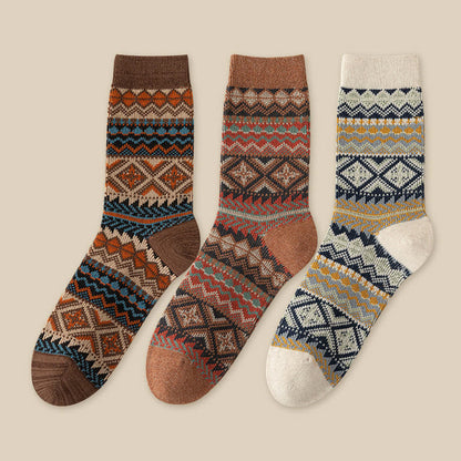 Atmungsaktive Retro-Viertel-Socken in Übergröße (3 Paar)