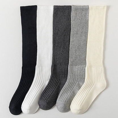 Einfarbige, stylische Slouch-Socken (3 Paar) - image 1