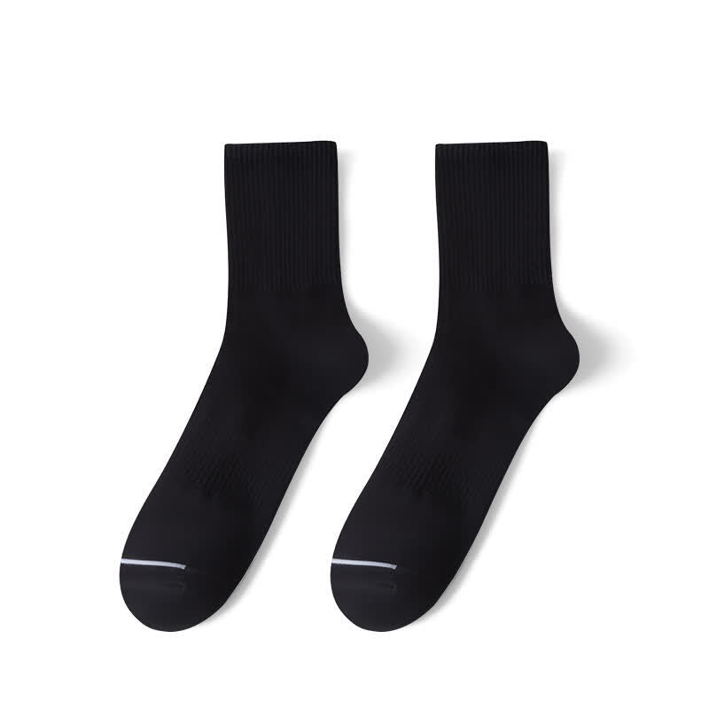 Bequeme, einfarbige Viertelsocken (6 Paar) - EU39-48 (US6-13) - Schwarz - image 3