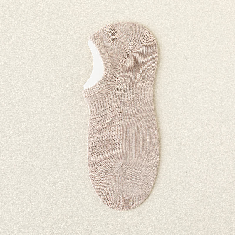 Mesh-Baumwoll-No-Show-Socken (5 Paar) - Beige - EU39-46 (US5-12) - image 15