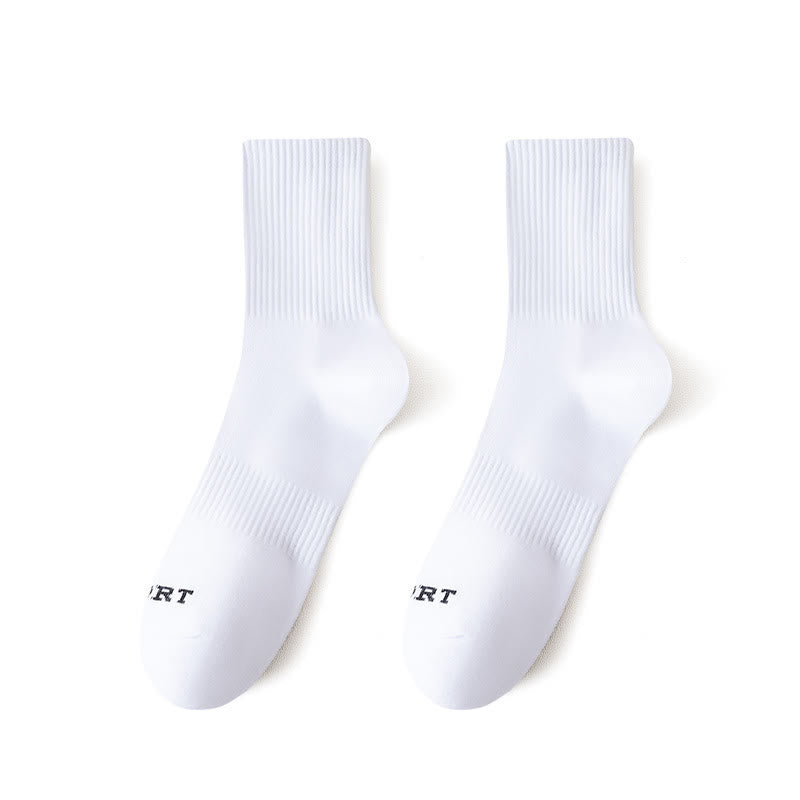 Geruchshemmende Sport-Viertelsocken aus Baumwolle (3 Paar) - Weiß - EU43-48 (US9-13) - image 2