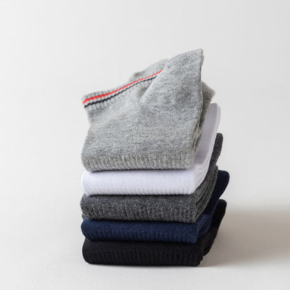 Gestreifte, schweißhemmende Sport-Knöchelsocken (5 Paar) - image 2