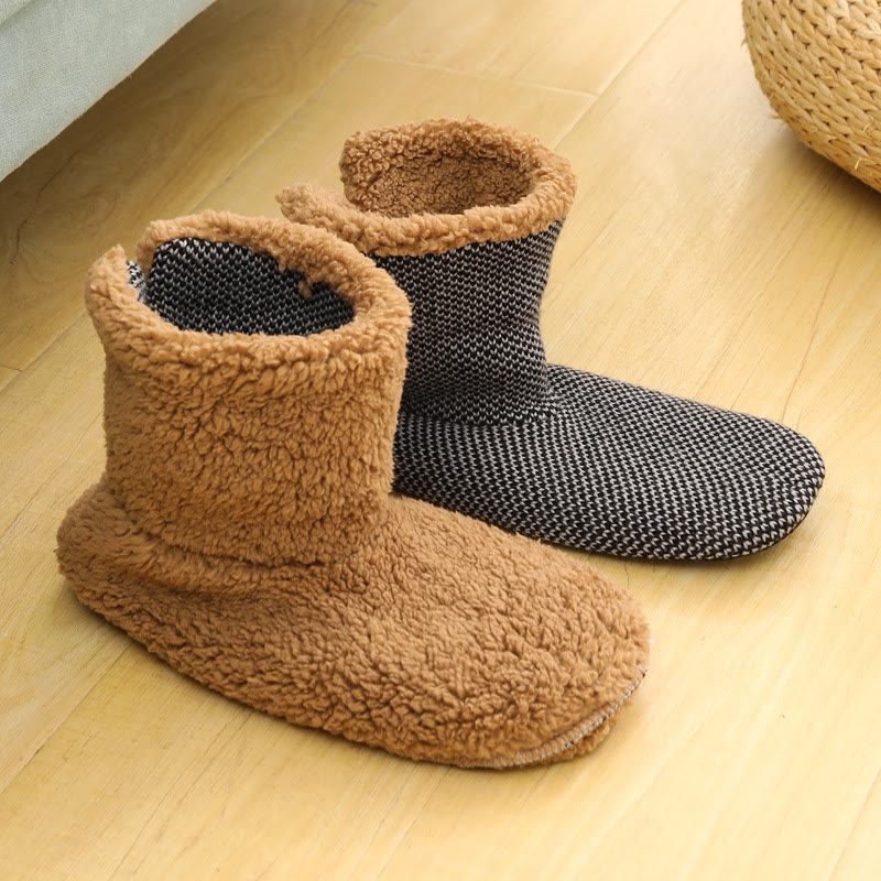 Rutschfeste Fleece-Hausschuhsocken in Übergröße (2 Paar)