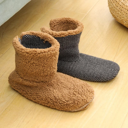 Rutschfeste Fleece-Hausschuhsocken in Übergröße (2 Paar)