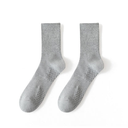 Atmungsaktive, einfarbige Viertelsocken (4 Paar) - EU43-48 (US6-12) - Grau - image 4