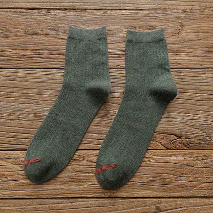 Einfarbige Futter-Baumwollsocken (6 Paar) - 42-48 - Grün - image 8