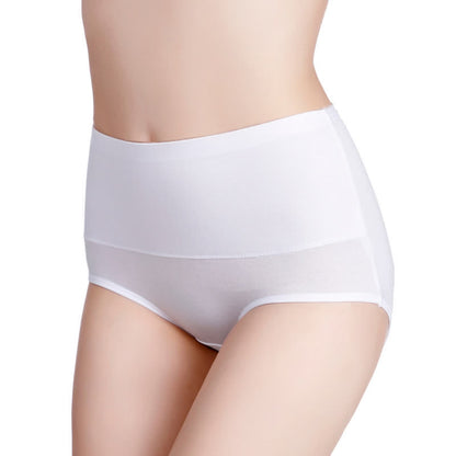 Hochgeschnittene, bequeme Slips aus festem Stoff (4er-Pack) - Weiß - 7XL - image 2