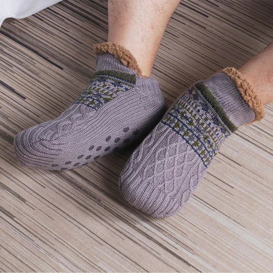 Verdickte gestrickte Hausschuhsocken in Übergröße