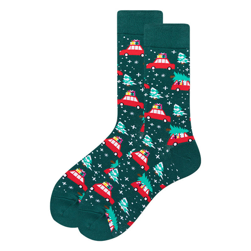 Weihnachtliche, dehnbare Socken mit Motiv (6 Paar) - image 4