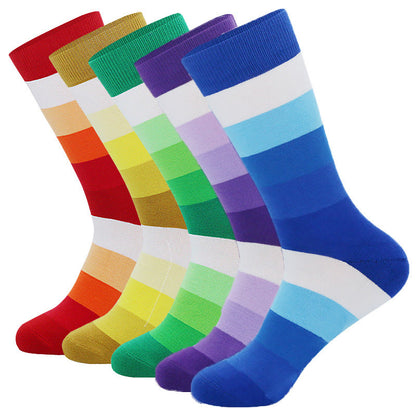 Leuchtend bunte Crew-Socken (5 Paar) - 42-48 - Mehrfarbig - image 0
