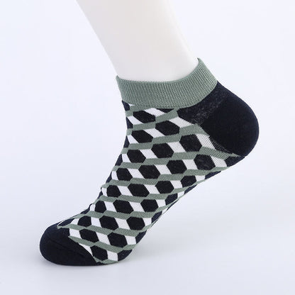 Knöchelsocken mit unregelmäßigen Mustern (5 Paar) - image 3