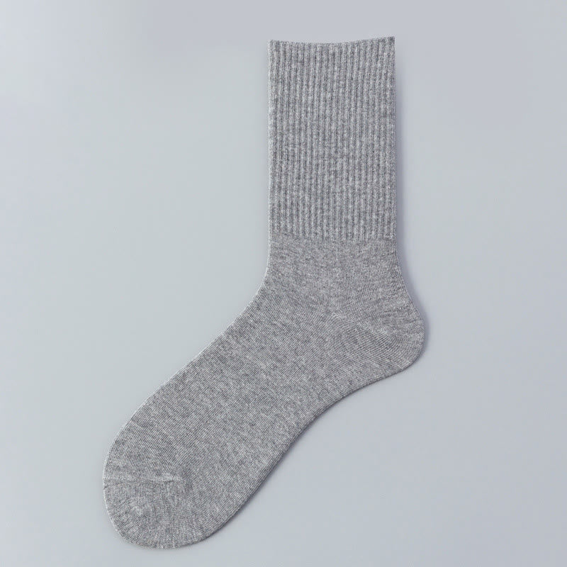 Atmungsaktive, weiche Baumwollsocken (3 Paar) - 43-48 - Grau - image 9