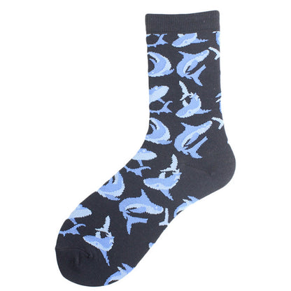 Crew-Socken mit Unterwasserhai-Motiv in Übergröße (5 Paar) - image 8