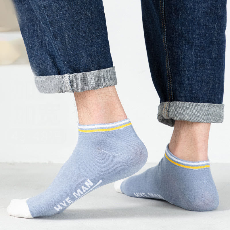 Wadenweite Baumwollsocken mit Buchstabenmuster (3 Paar) - image 3