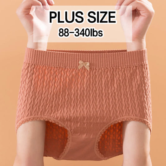 Slip mit hoher Taille und Fliege in Übergröße (5 Paar)