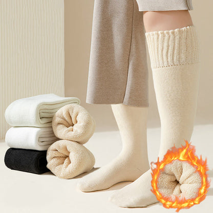 Dicke, einfarbige Kniestrümpfe (6 Paar) - image 0