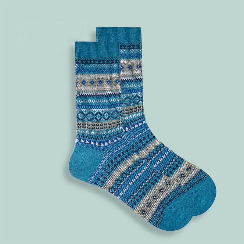 Retro-Socken aus weicher Baumwolle (10 Paar) - Blau - EU37-43 (US4-9) - image 4