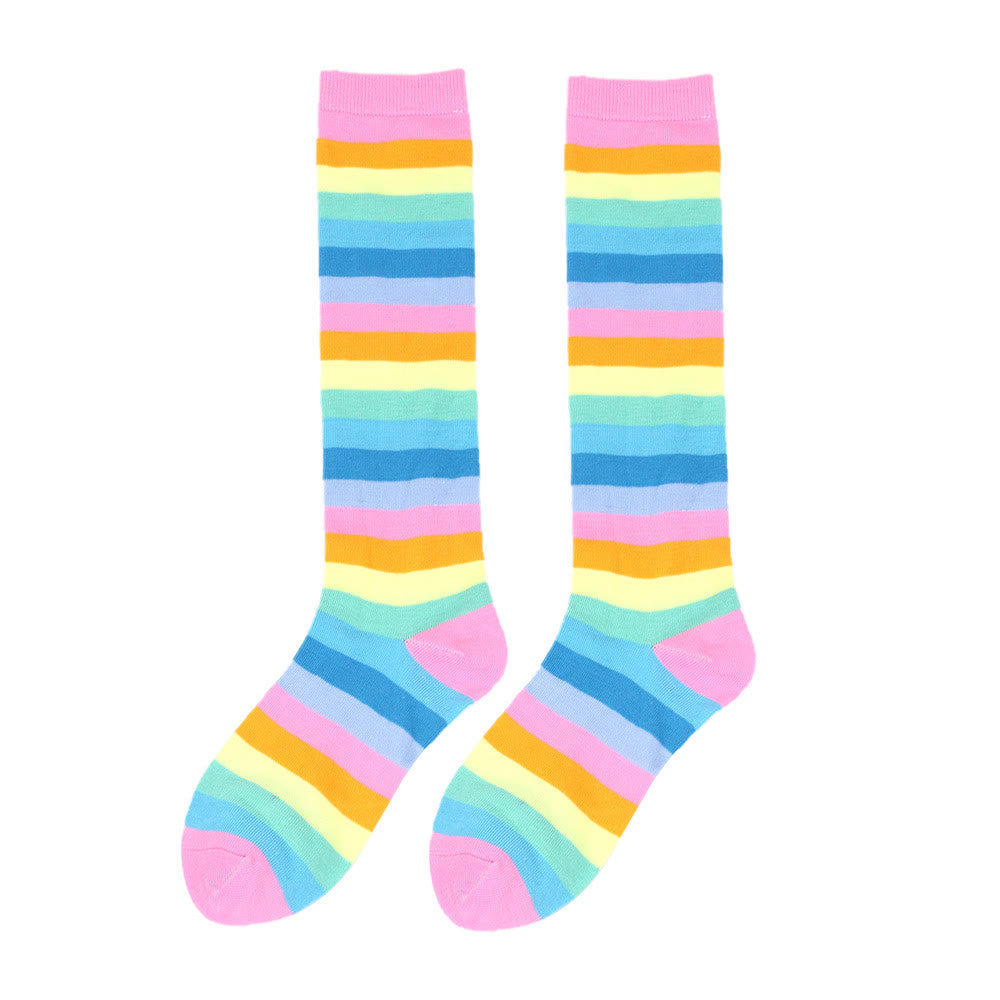 Kniestrümpfe mit Regenbogenstreifen (3 Paar) - image 7