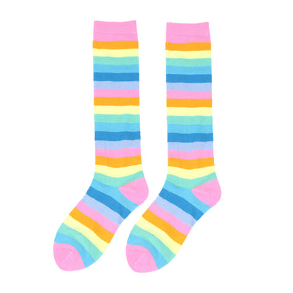 Kniestrümpfe mit Regenbogenstreifen (3 Paar) - image 7