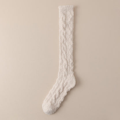 Thermo-Kniestrümpfe aus Korallenfleece in Übergröße (5 Paar)