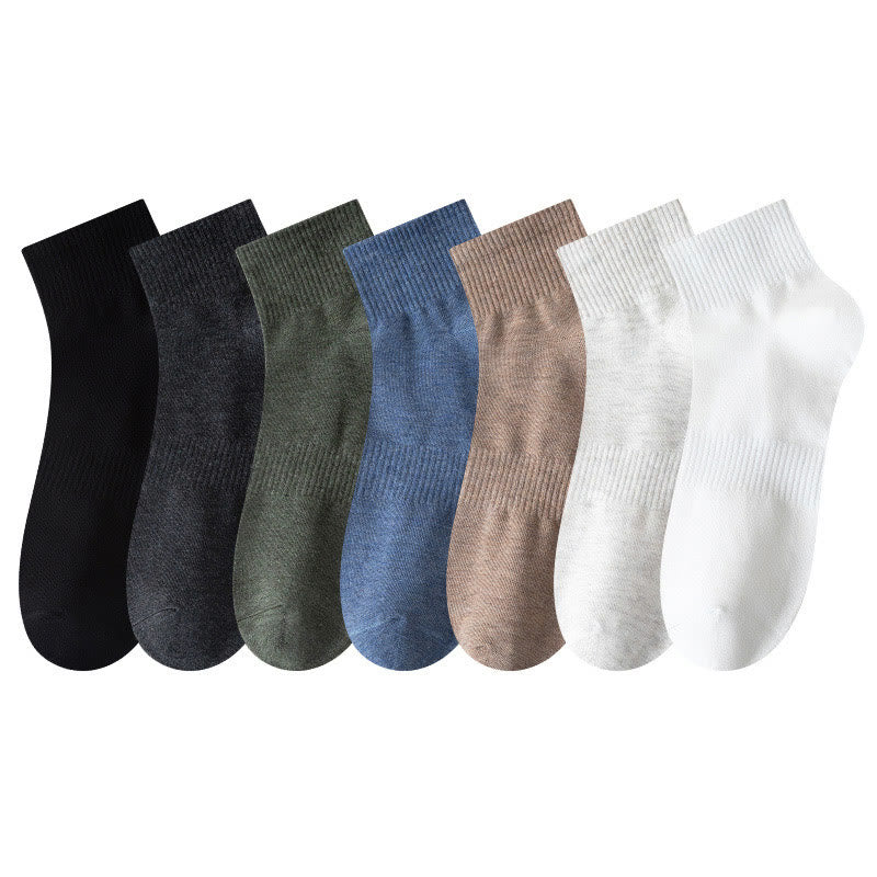 Atmungsaktive, weiche Baumwoll-Viertelsocken (7 Paar) - image 5