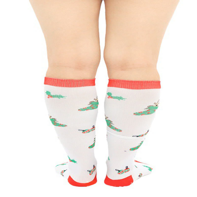 Kniehohe Kompressionsstrümpfe für den Weihnachtssport (6 Paar) - image 2