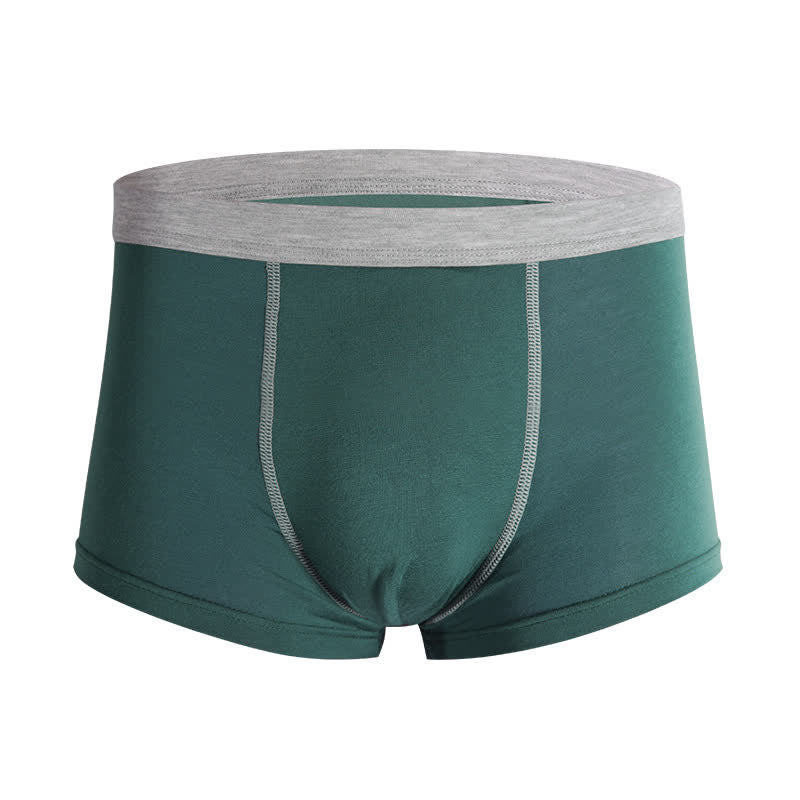 Einfarbige Fly-Boxershorts in Übergröße (6er-Pack)
