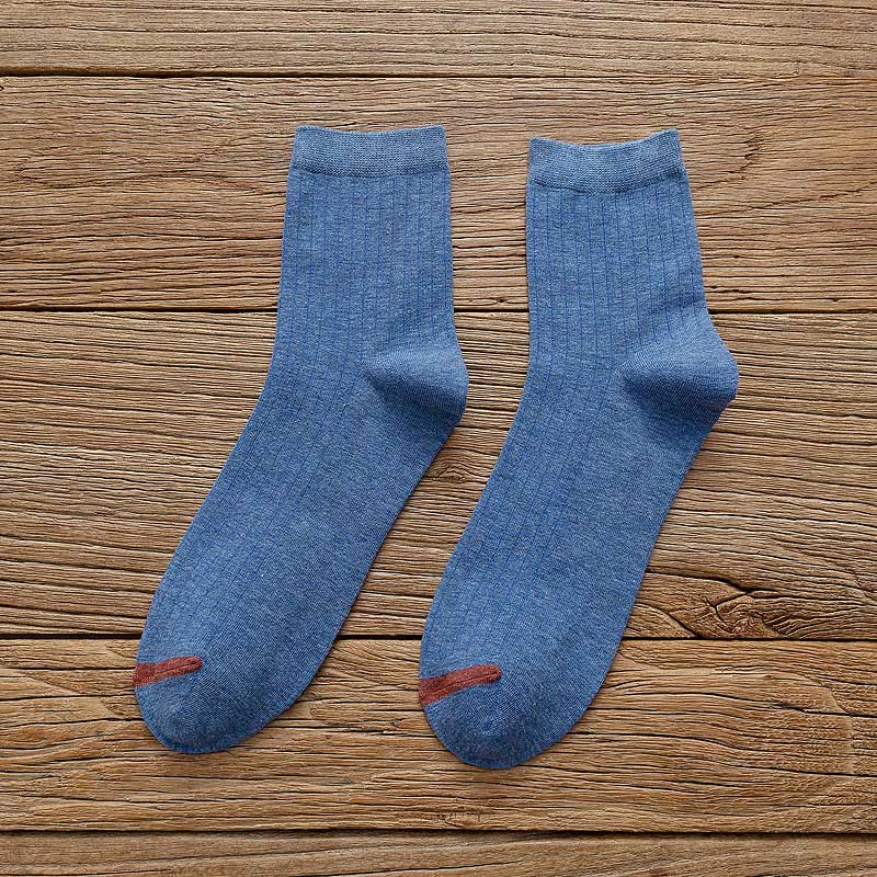 Einfarbige Futter-Baumwollsocken (6 Paar) - 42-48 - Blau - image 13