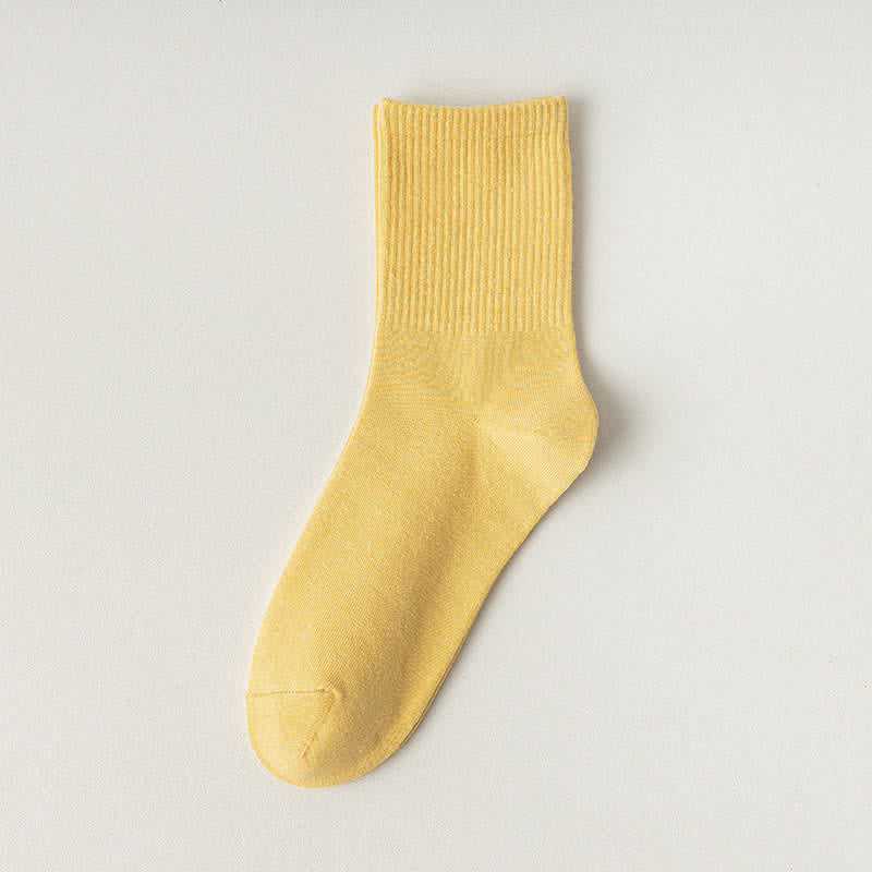 Bequeme Viertelsocken aus Baumwolle (6 Paar) - Gelb - EU39-43 (US5-9) - image 8