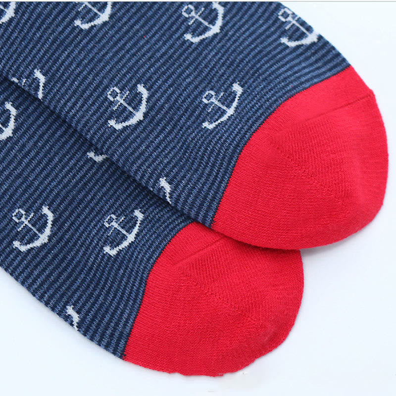 Lustige Crew-Socken mit Rudermuster (5 Paar)
